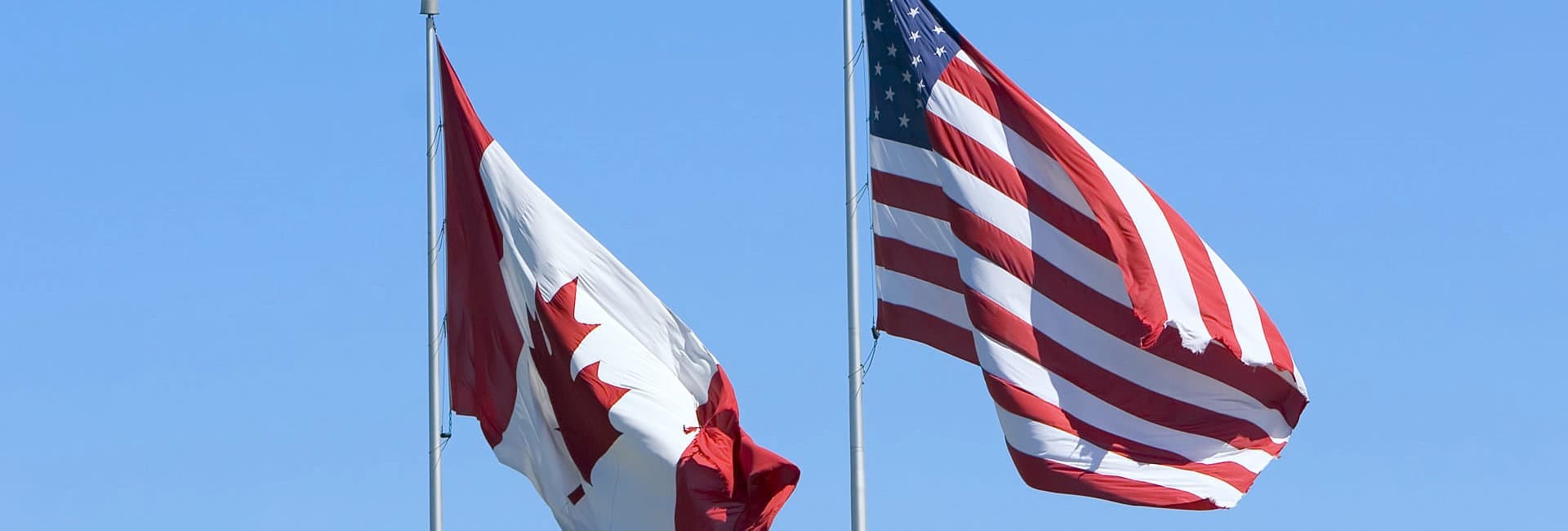 Canada and USA flags